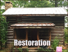 Historic Log Cabin Restoration  Sandy Level, Virginia