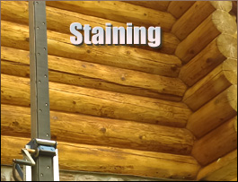  Sandy Level, Virginia Log Home Staining